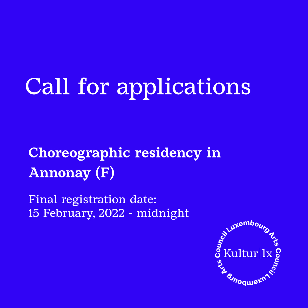 Choreographic residency in Annonay (F) for the support of artists in the final steps of their creation